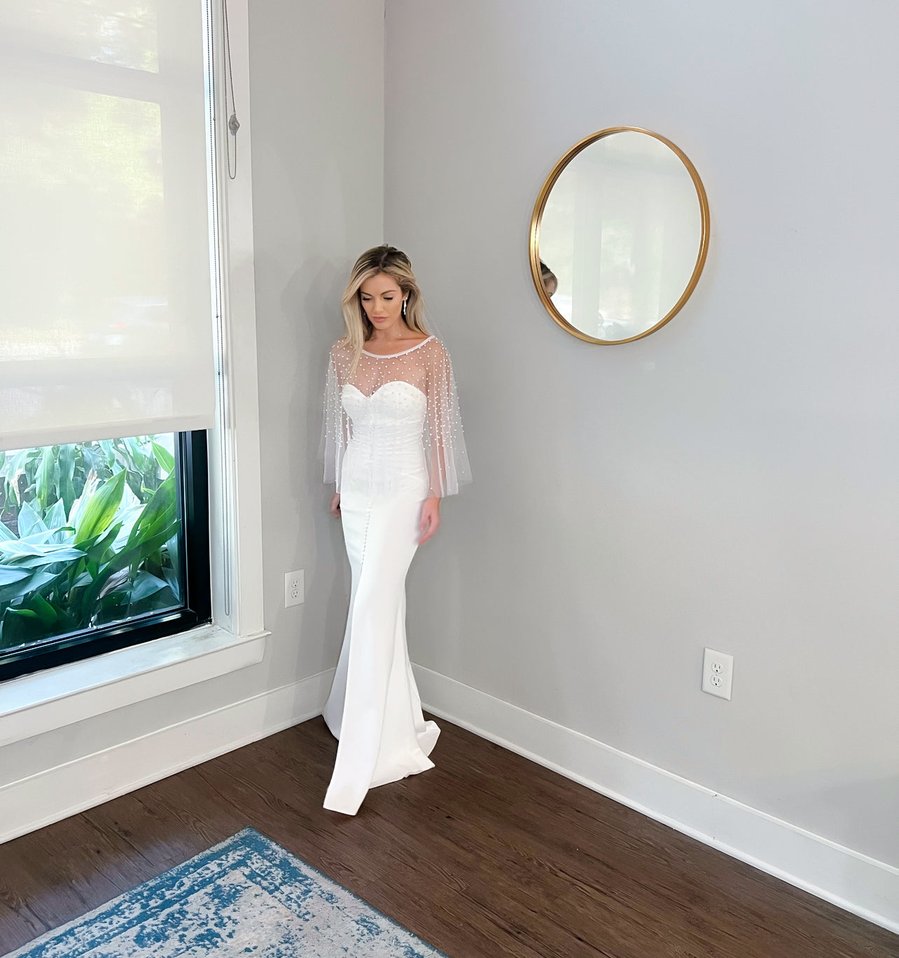 Removable beaded appliqués wedding sleeves