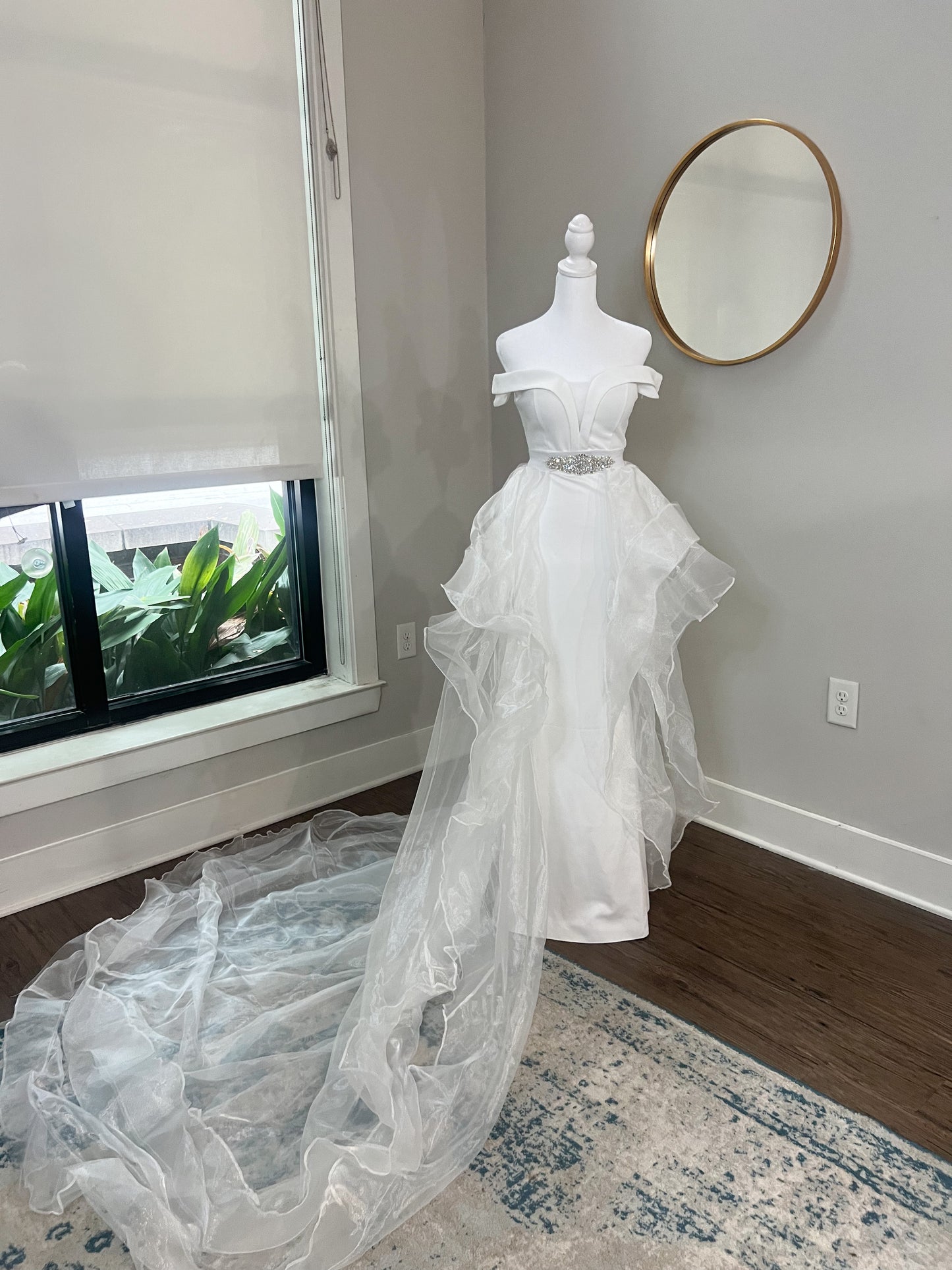 Removable Waterfall Tiered High-low Wedding Skirt
