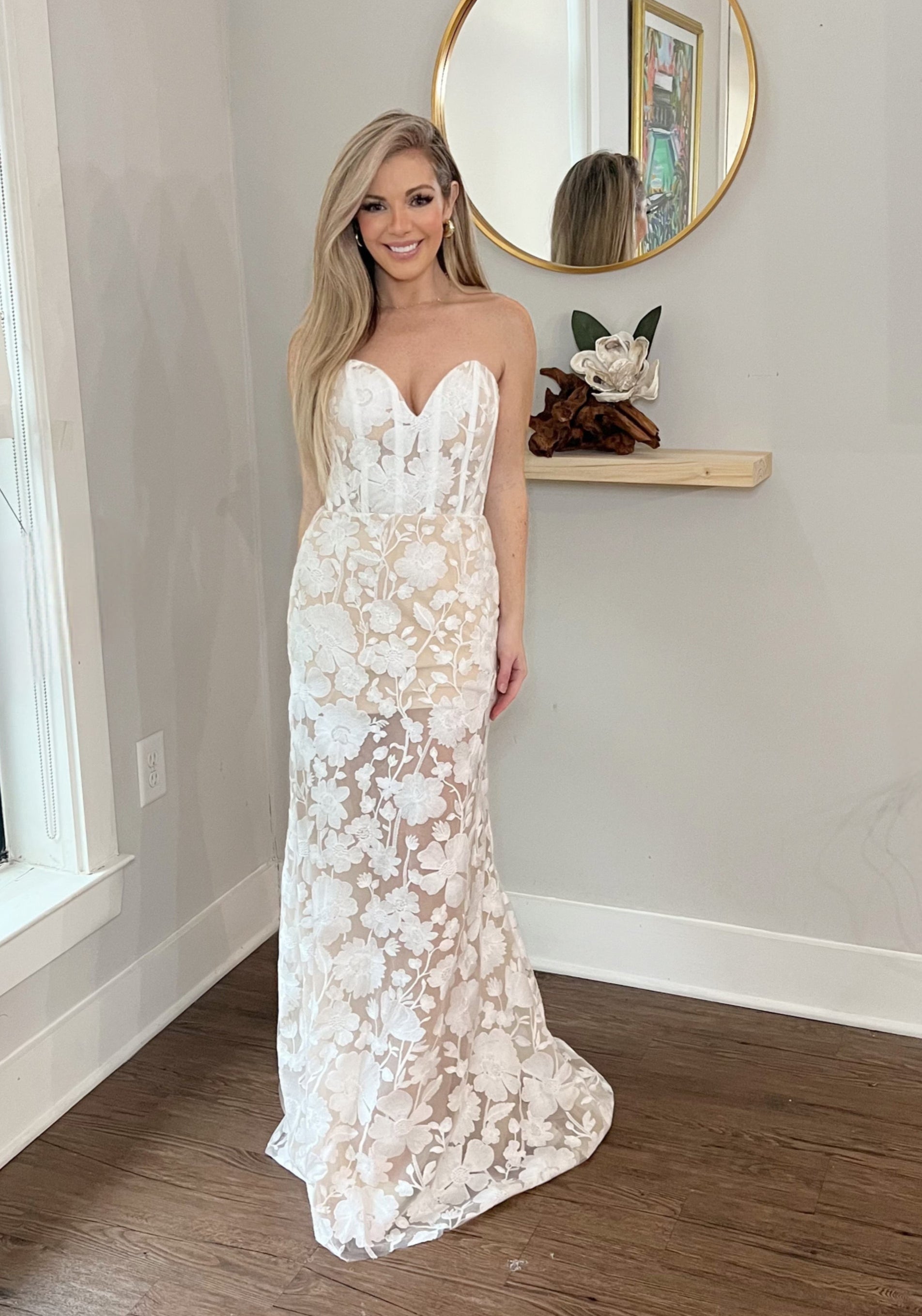 Romantic Floral Lace Wedding Dress with Sweetheart Neckline 2 Romantic Floral Lace Wedding Dress with Sweetheart Neckline 2