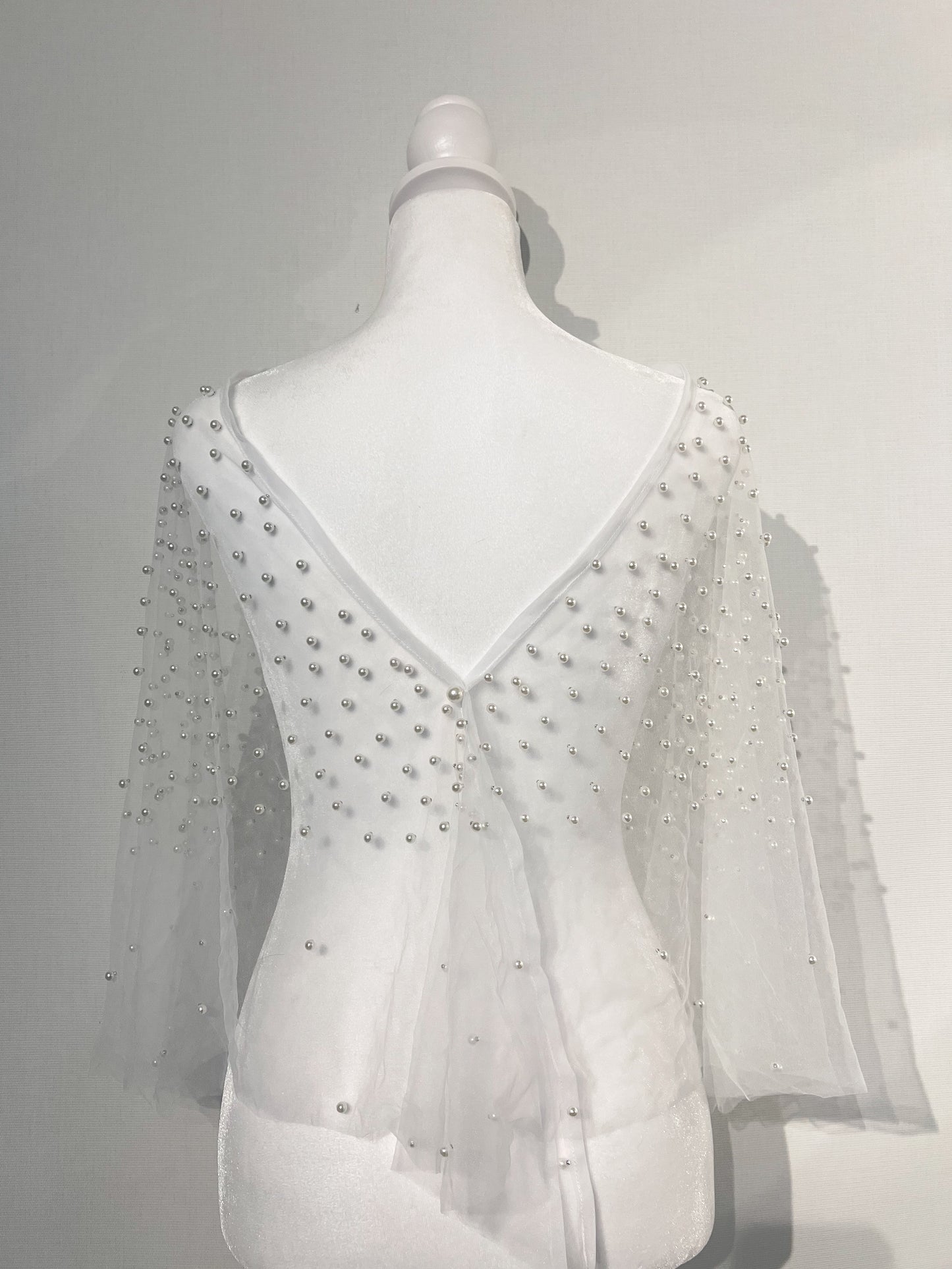 Pearl Beaded Wedding Bolero Wedding Shawl