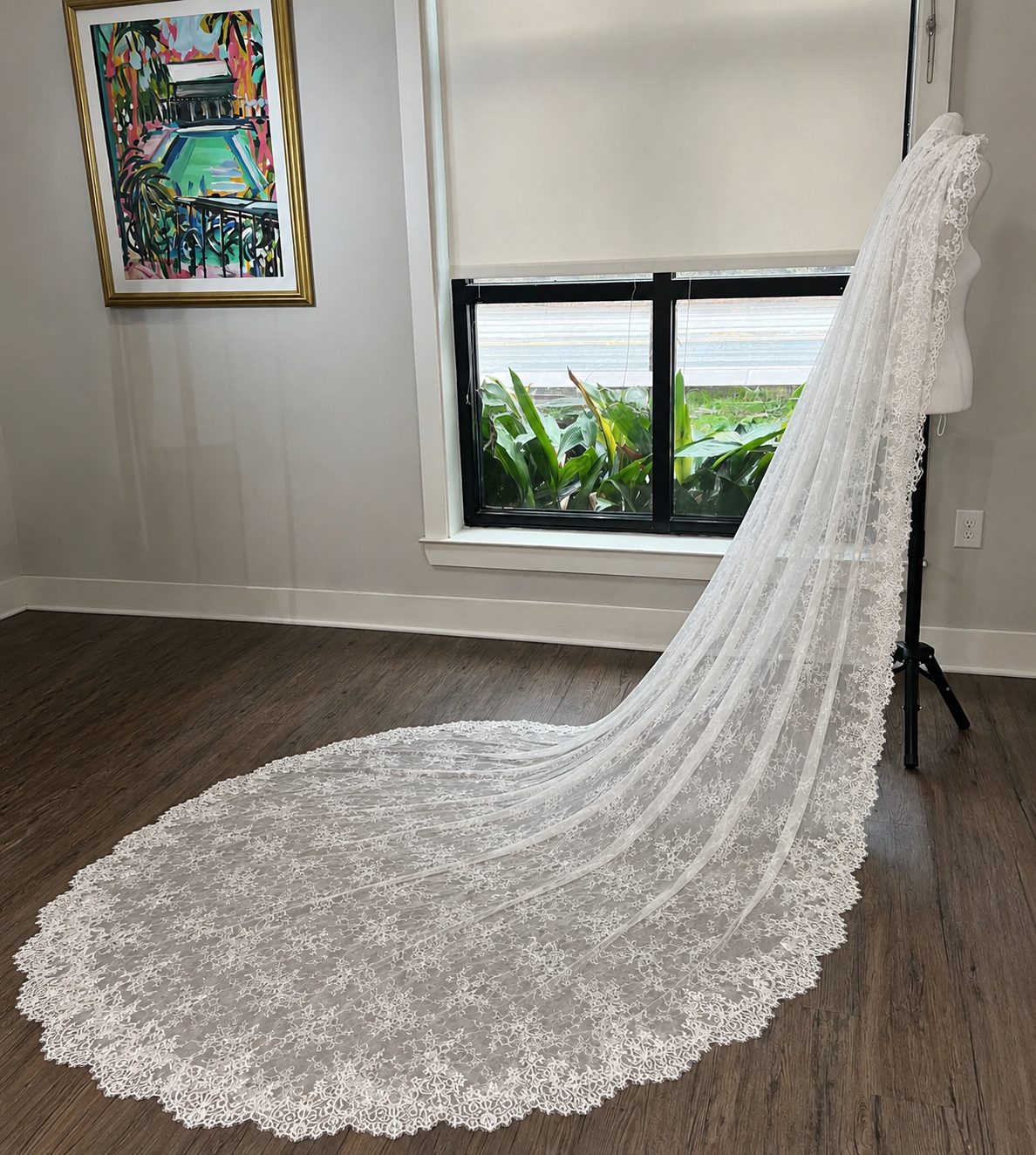 Cathedral Length Mantilla Lace Wedding Veil