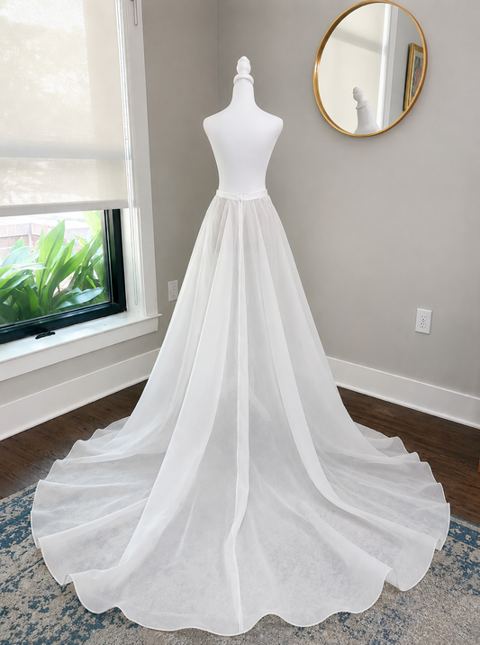 Organza Wedding Overskirt with Train
