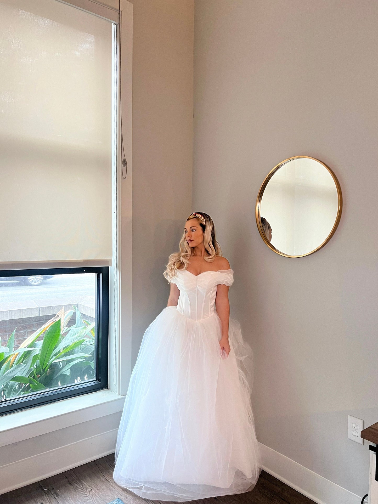 Tulle Off Shoulder Ballgown