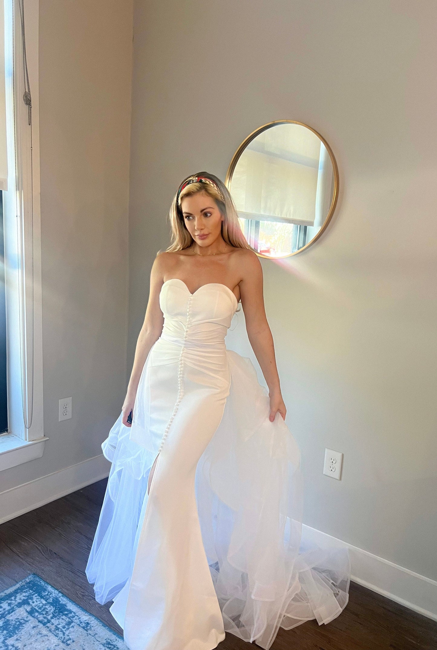 Elegant Sweetheart Mermaid Dress with Detachable Tulle Skirt
