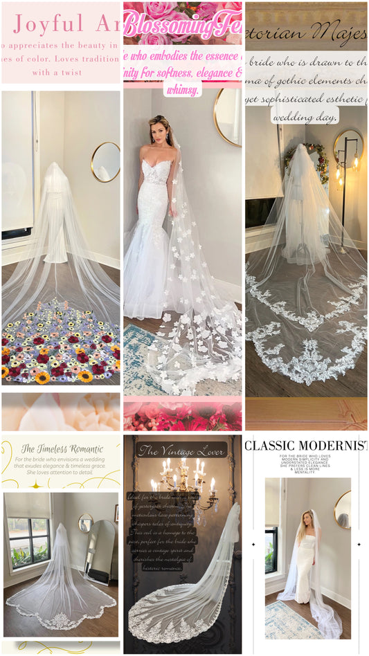 Unique Cathedral Length Bridal Veils for Each Personality & Style