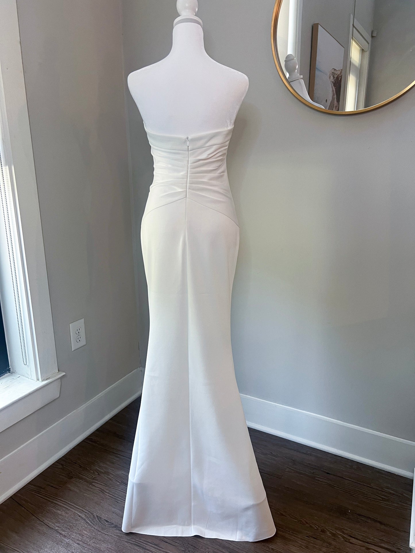 Mermaid Wedding Dress with Satin Overlay Skirt/Train