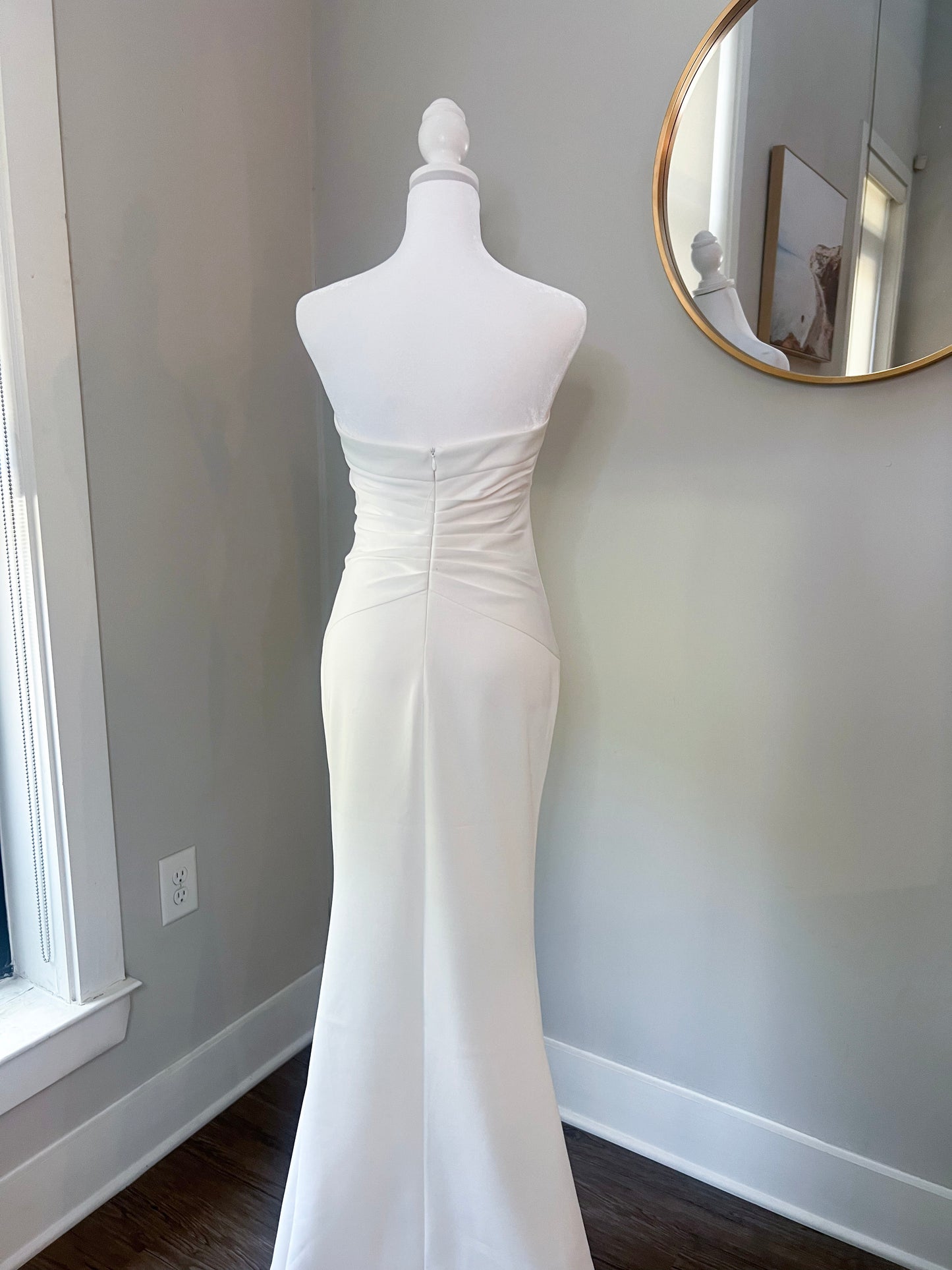 Mermaid Wedding Dress with Satin Overlay Skirt/Train