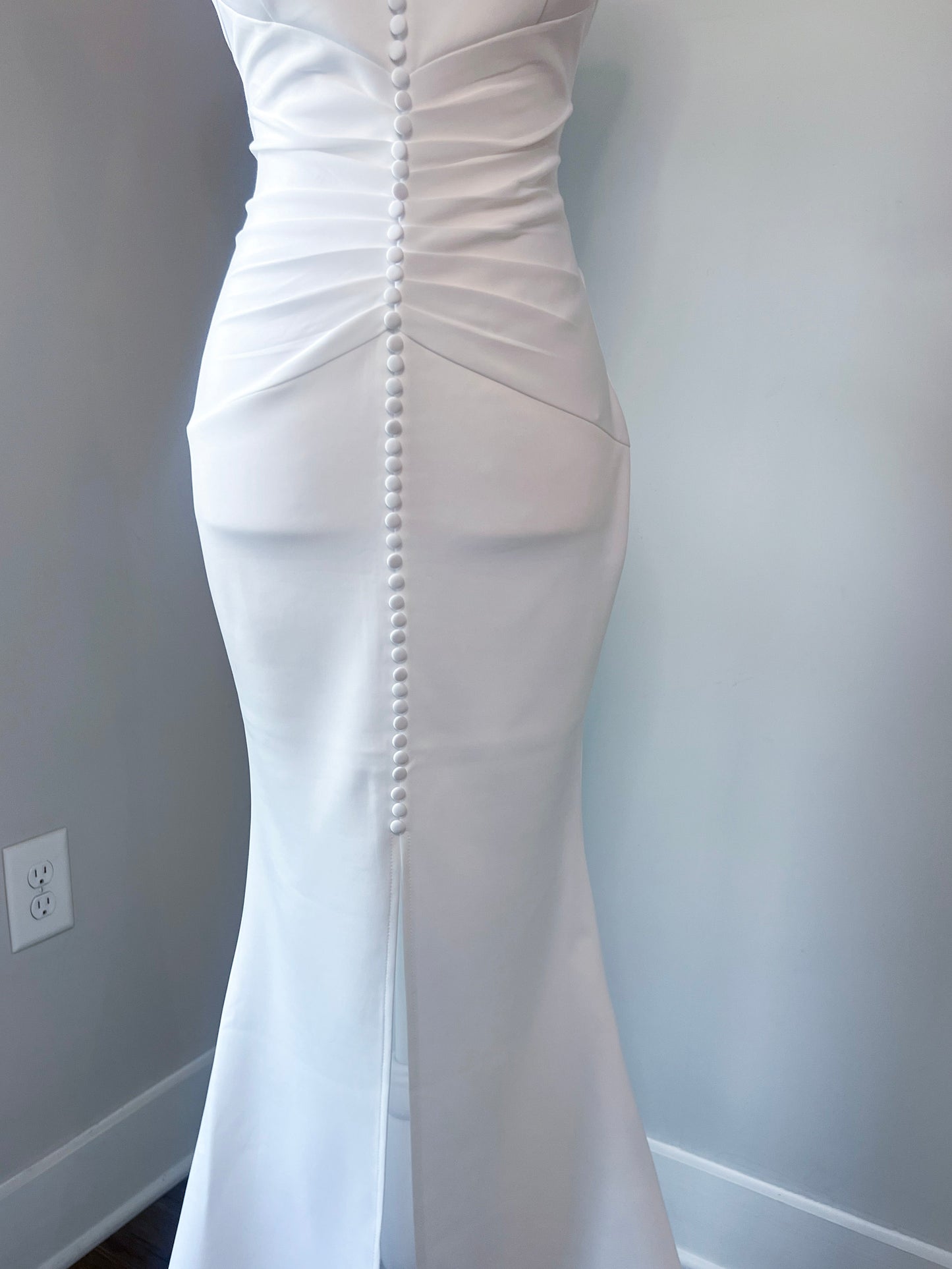 Mermaid Wedding Dress with Satin Overlay Skirt/Train