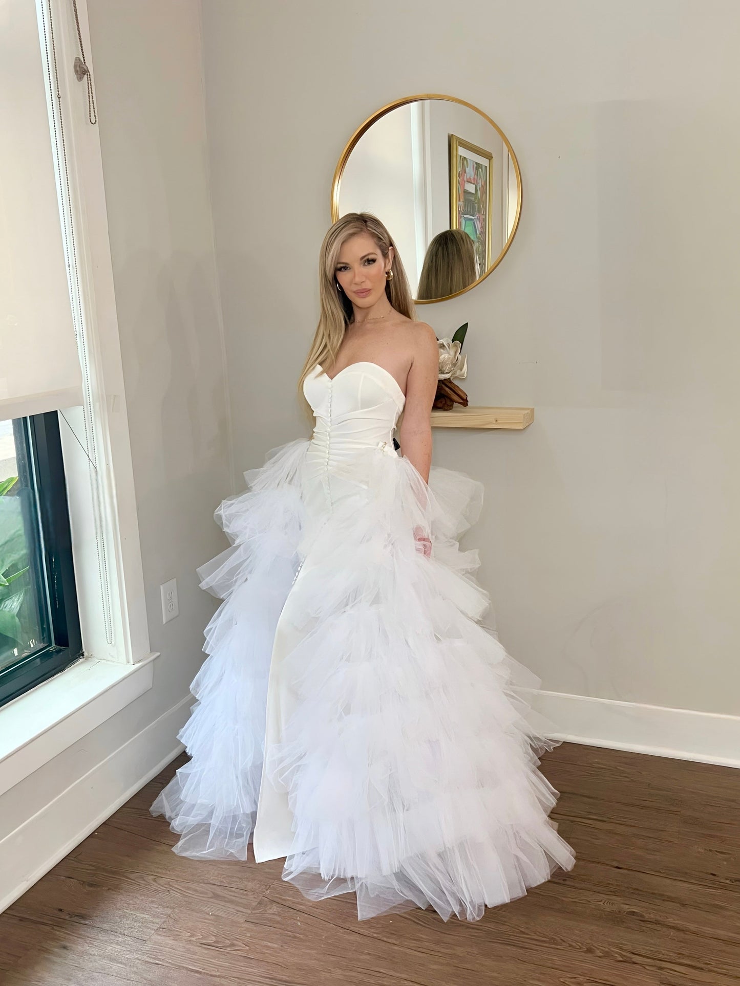 Maggie Sorento Tulle wedding train, Ruffle tulle train, detachable tulle wedding train with ruffles, cascading ruffles tulle wedding skirt, removable bridal skirt, bridal overskirt tulle