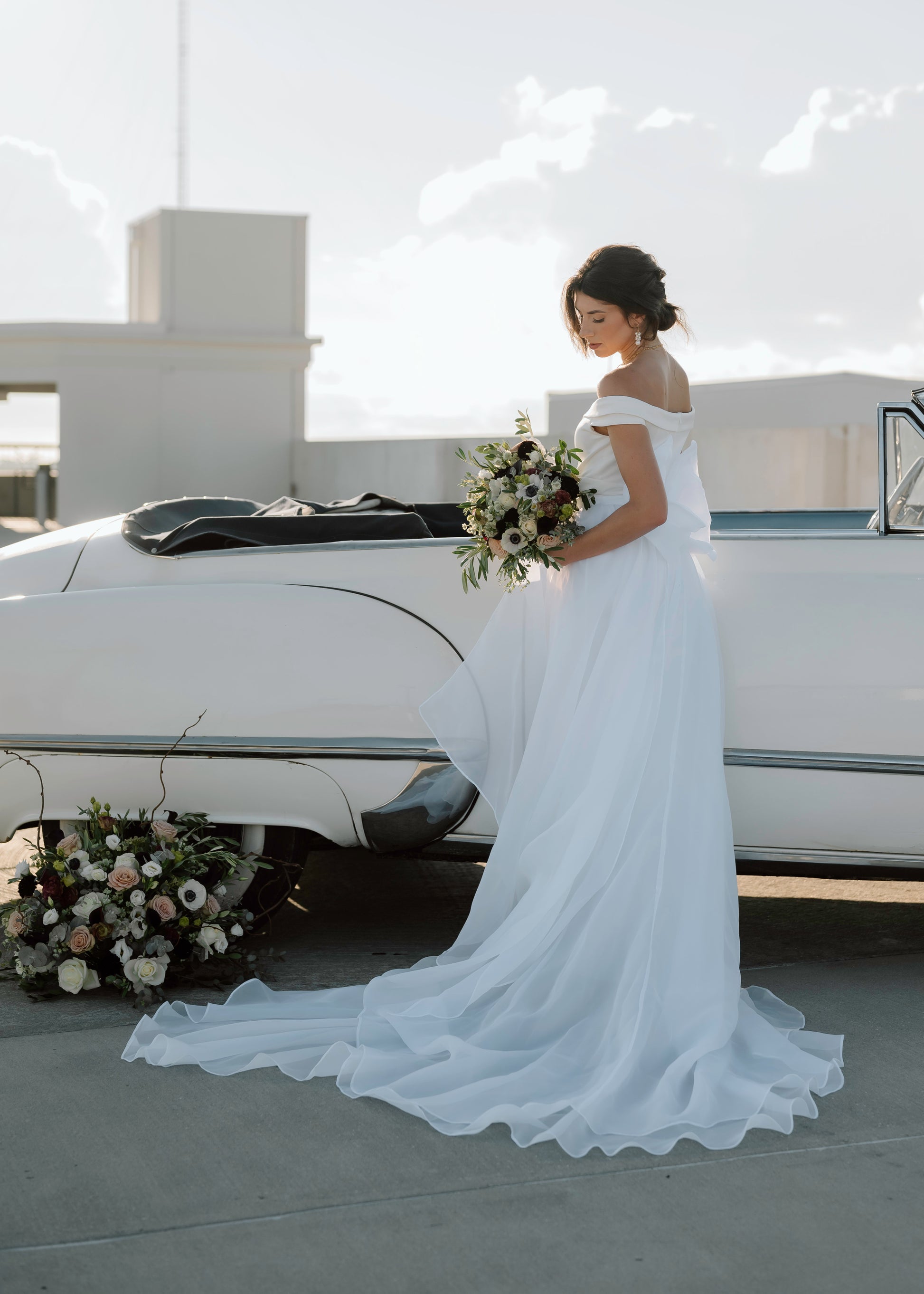 Detachable Satin Accent Bow Wedding Train/Overskirt Haus of Lace Detachable Satin Accent Bow Wedding Train/Overskirt Haus of Lace