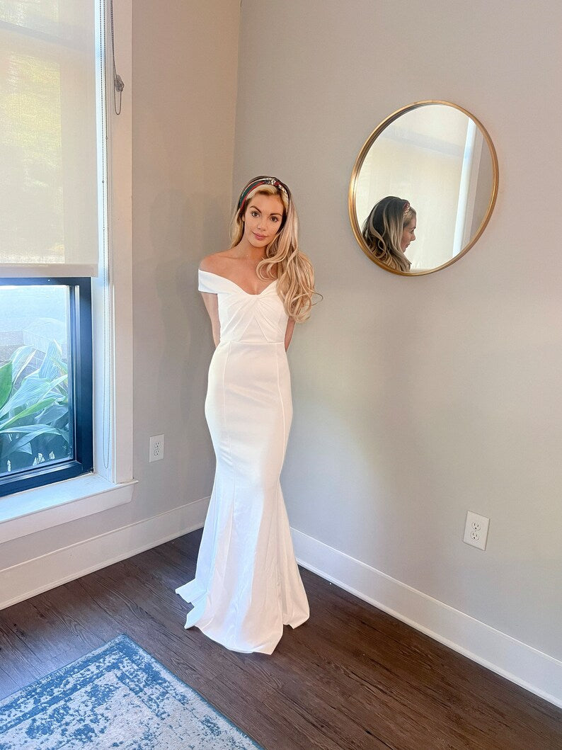 Minimalist Wedding Two-Piece Dress Set