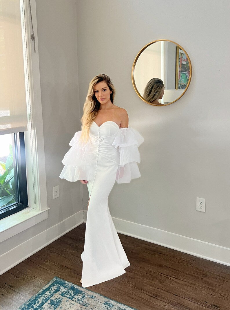 Romantic Detachable Wedding Sleeves