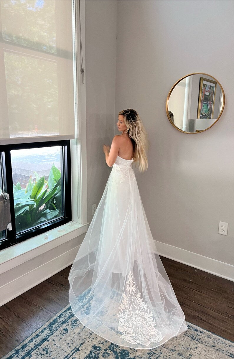 Palm, Lace Wedding Dress, Customized