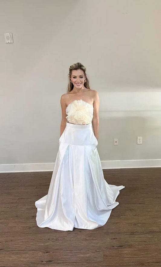 Ballgown Mermaid Satin Skirt with Pockets, Bridal Skirt with Pockets, Bridal Wedding Skirt with Pockets, Satin Ballgown Skirt, Luxurious Bridal Set,