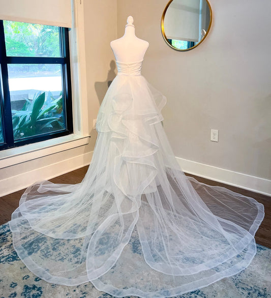 Sheer Tulle Hard Netting Horse Hair Wedding Train