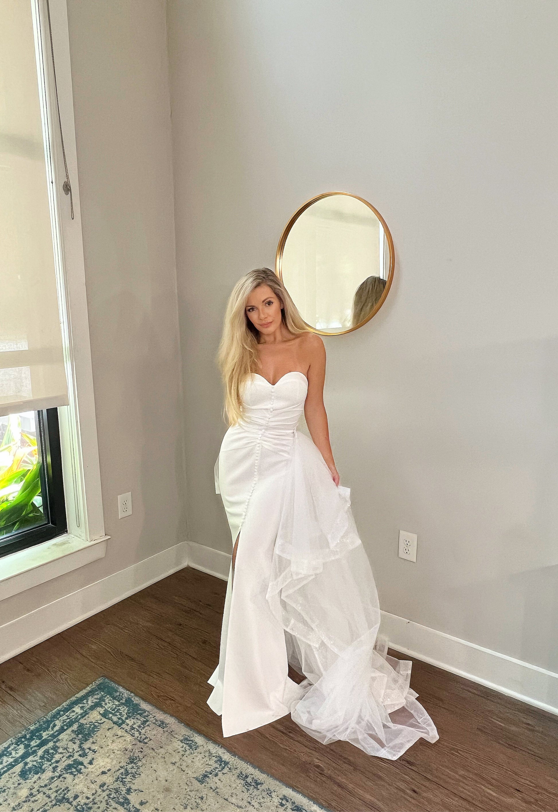 Affordable Removable Wedding Train Cascading Tulle Layers