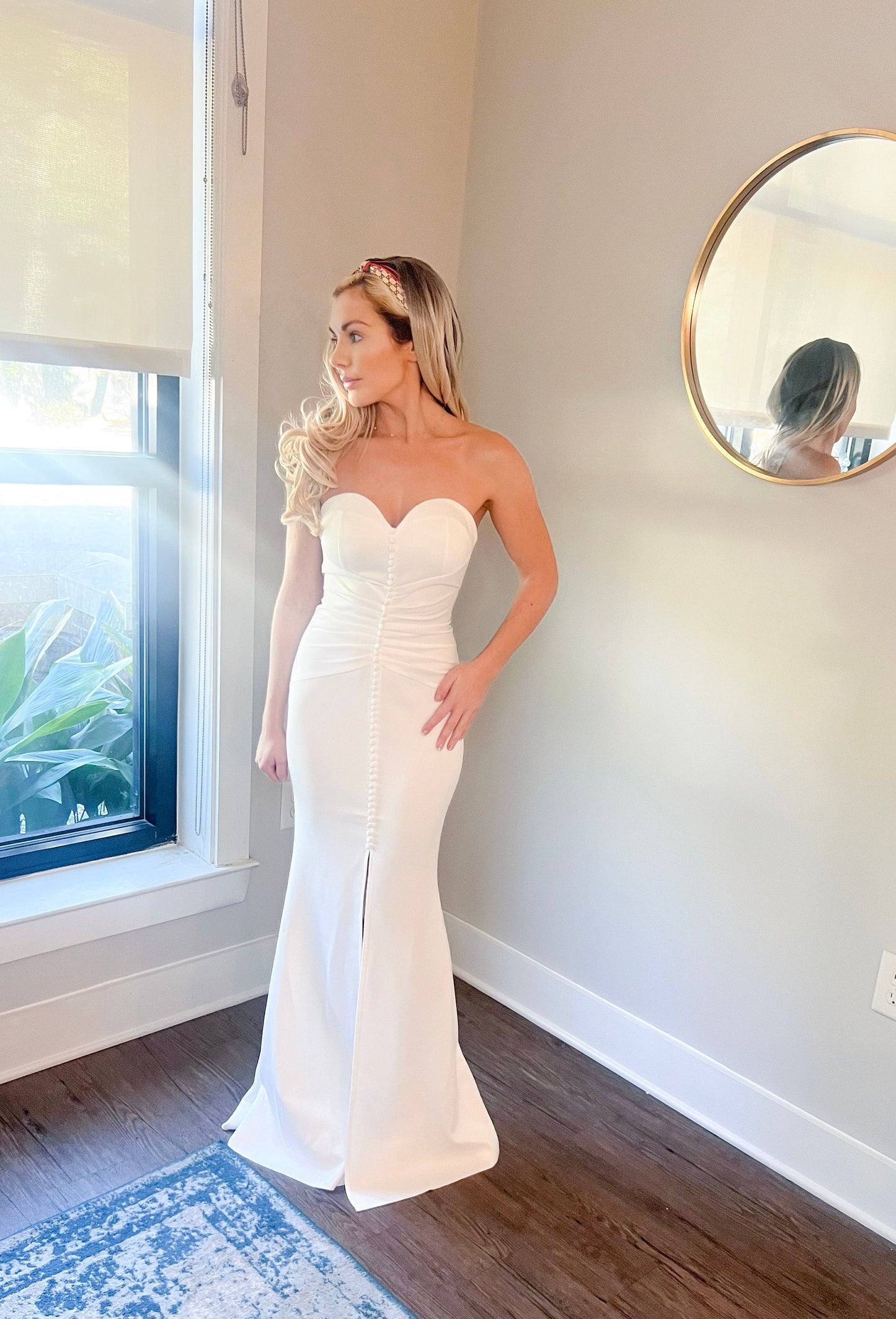 Mermaid Wedding Dress with Satin Overlay Skirt/Train